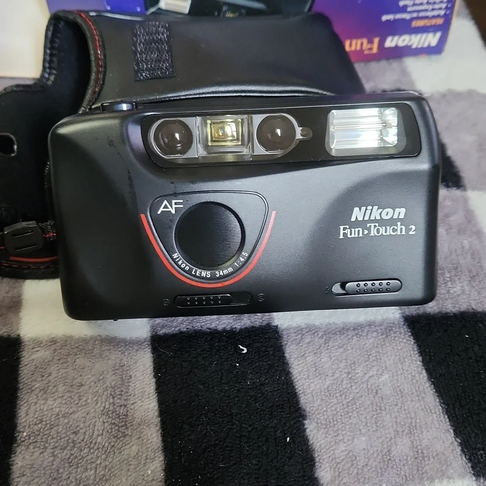 Nikon Fun Touch 2 Black Camera with Red Accents