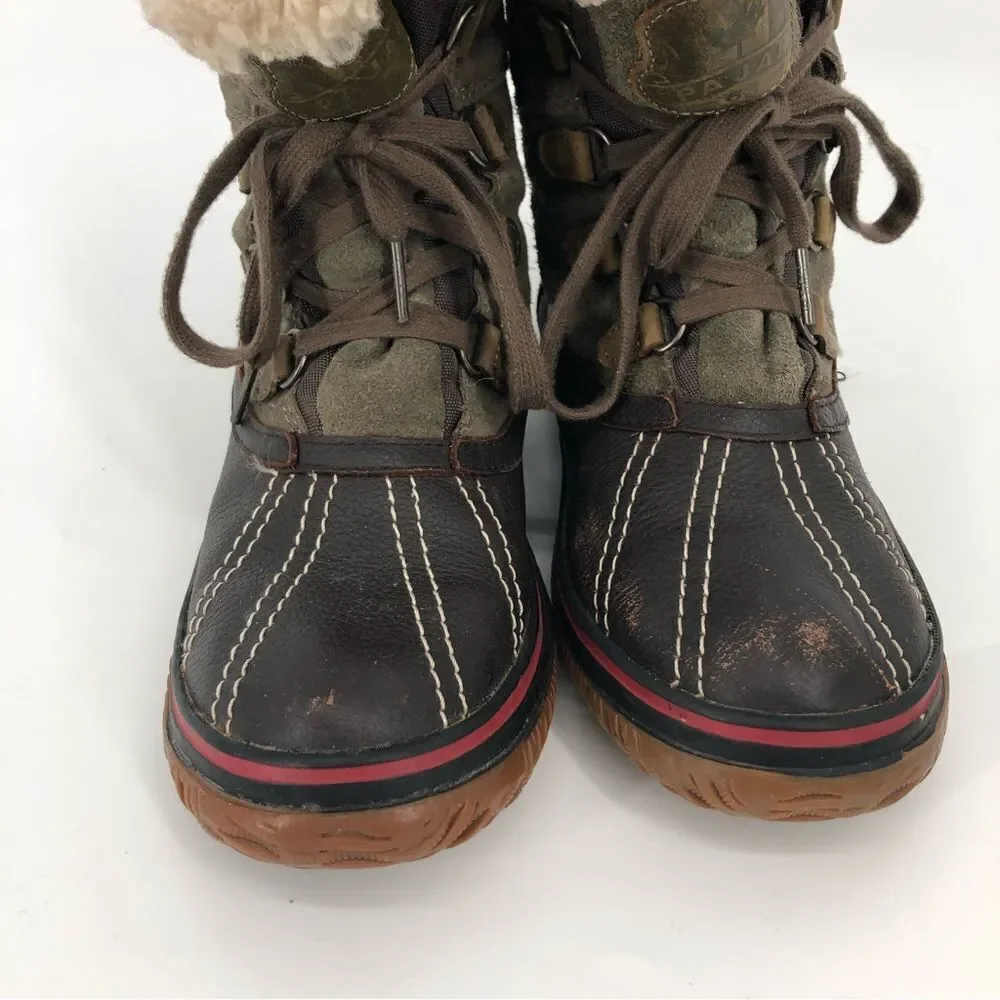 PAJAR Iceland Boots in‎ Dark Brown Taupe Olive Womens Size EU 38