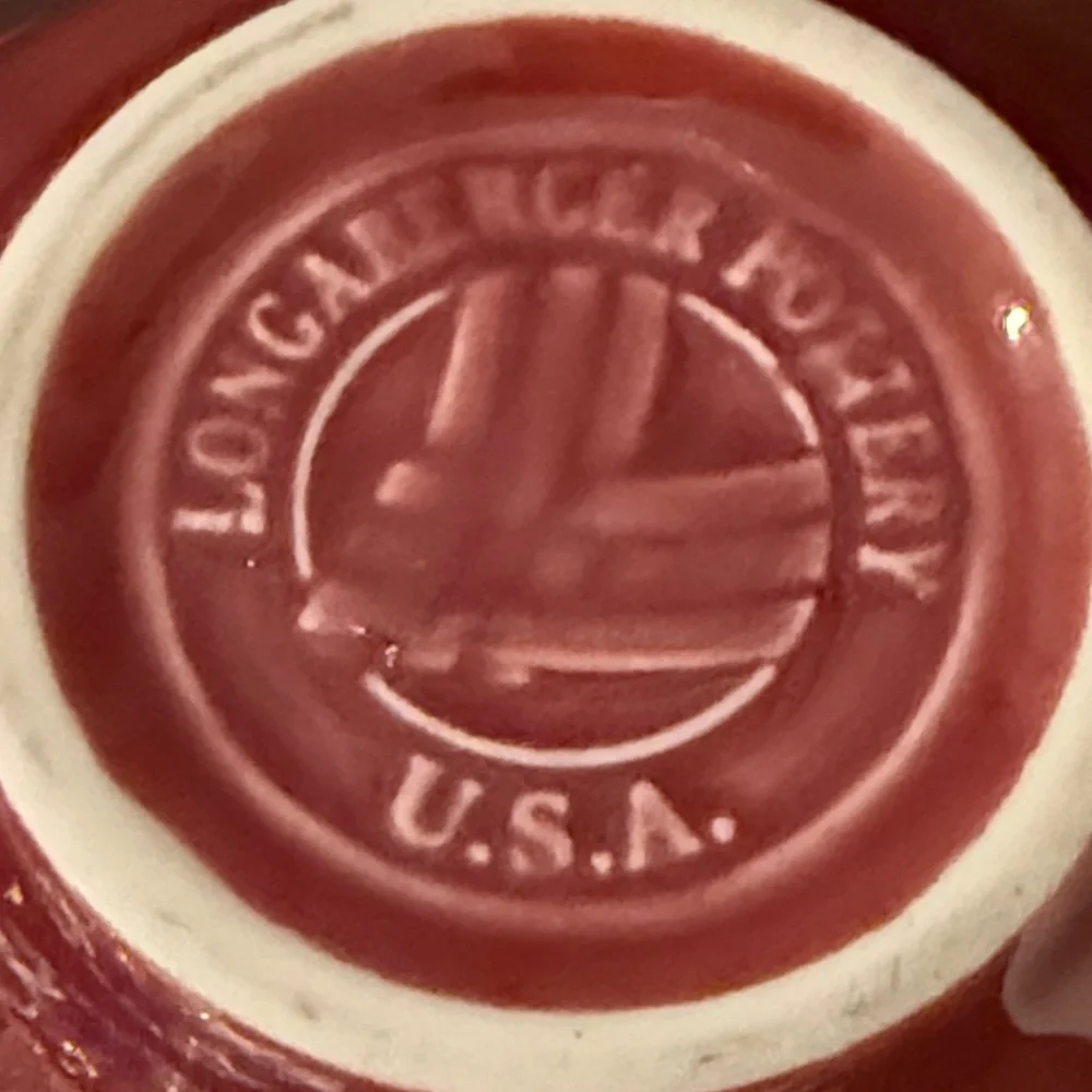 Longaberger Red and Green Ceramic Prep Bowls