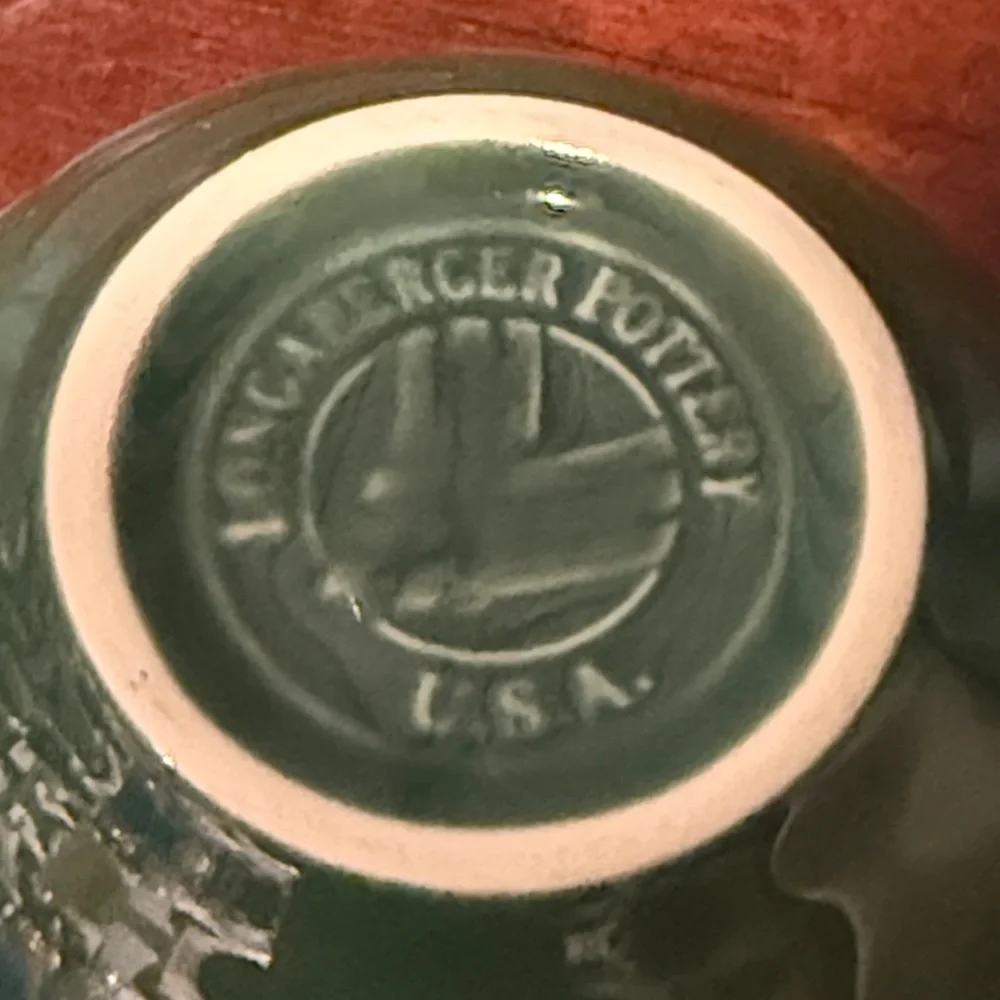 Longaberger Red and Green Ceramic Prep Bowls