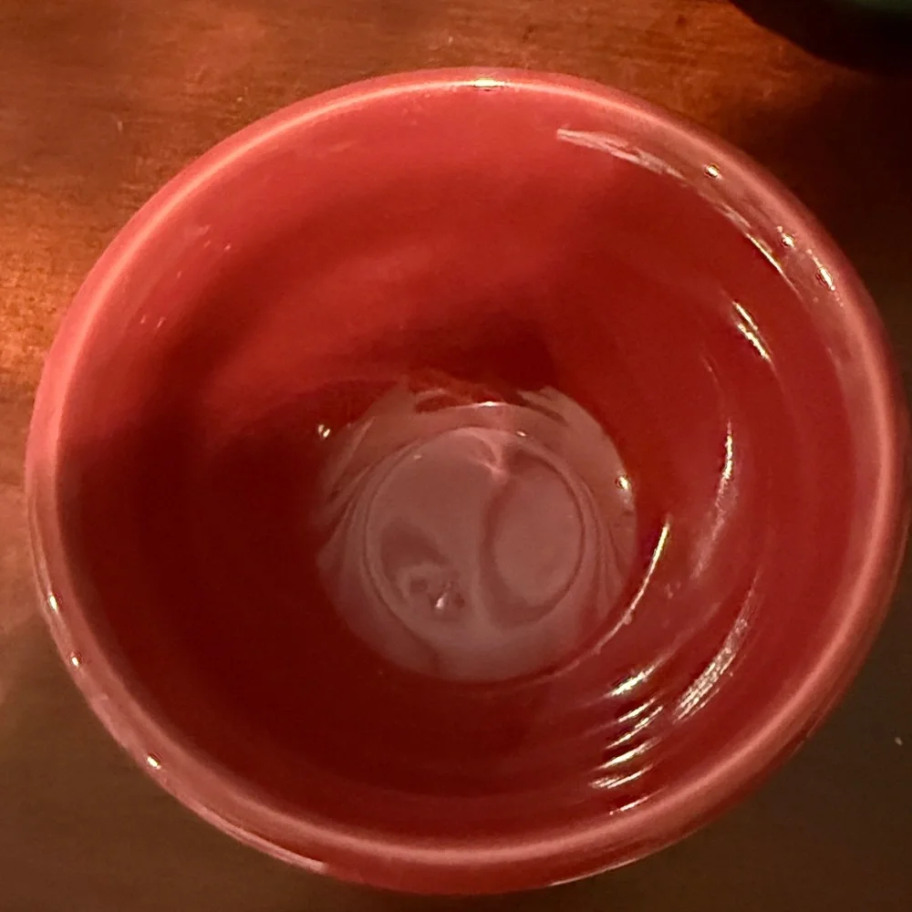 Longaberger Red and Green Ceramic Prep Bowls
