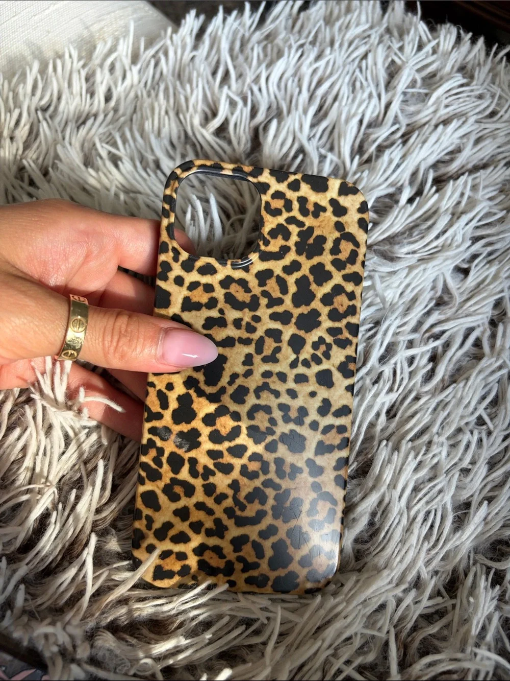 Leopard Print iPhone 13 Case - Brown/Black