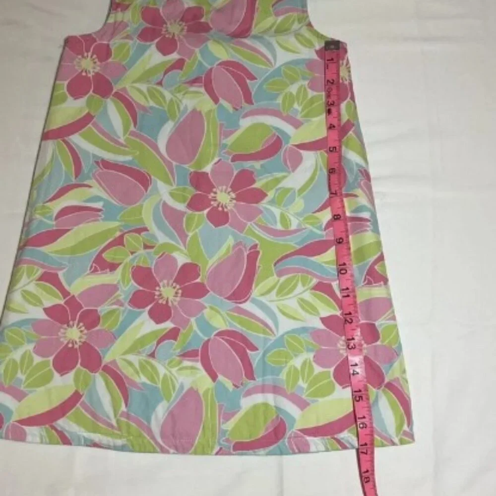 Gymboree Girls 4 Floral Flamingo Embroidered Reversible Sleeveless A-line Dress