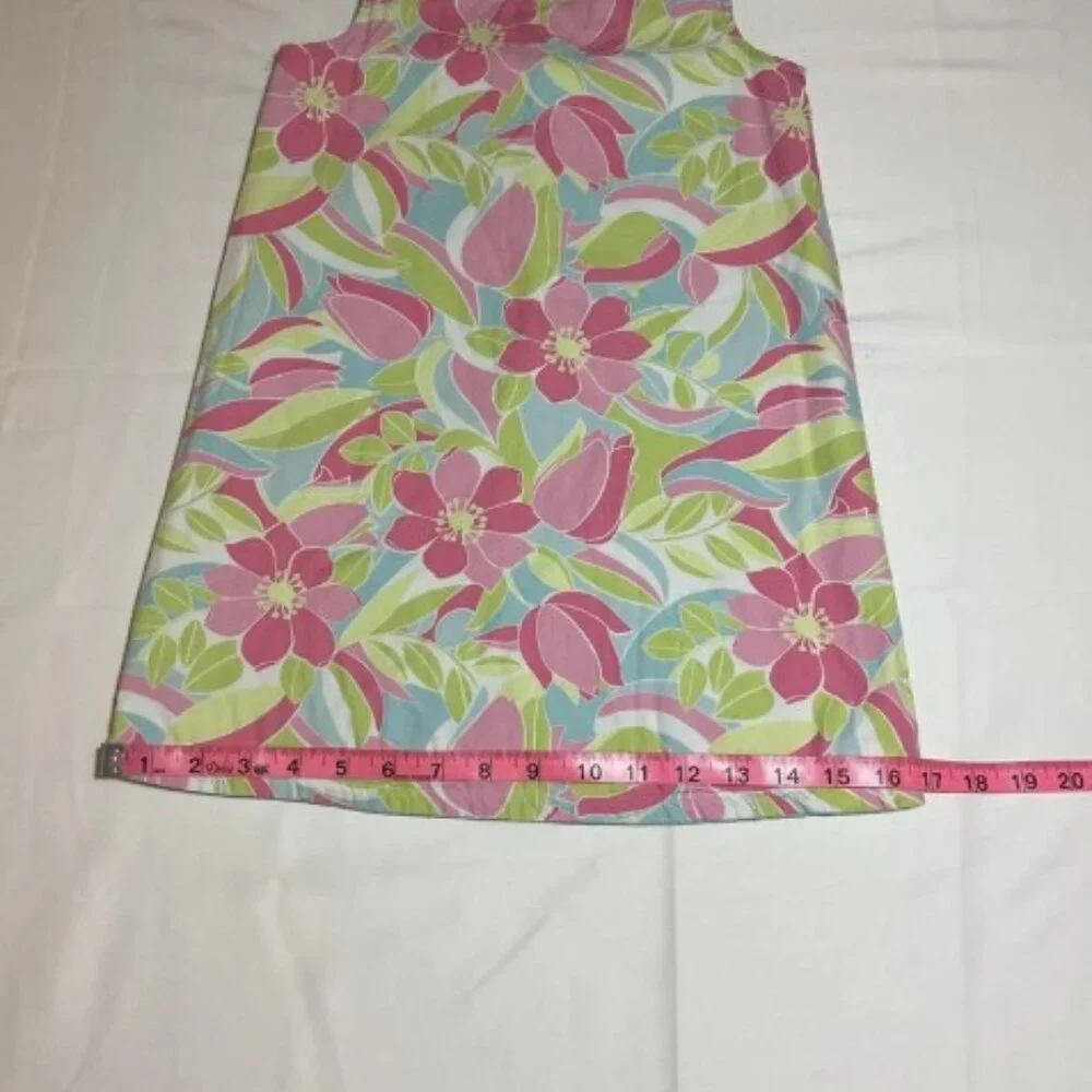 Gymboree Girls 4 Floral Flamingo Embroidered Reversible Sleeveless A-line Dress
