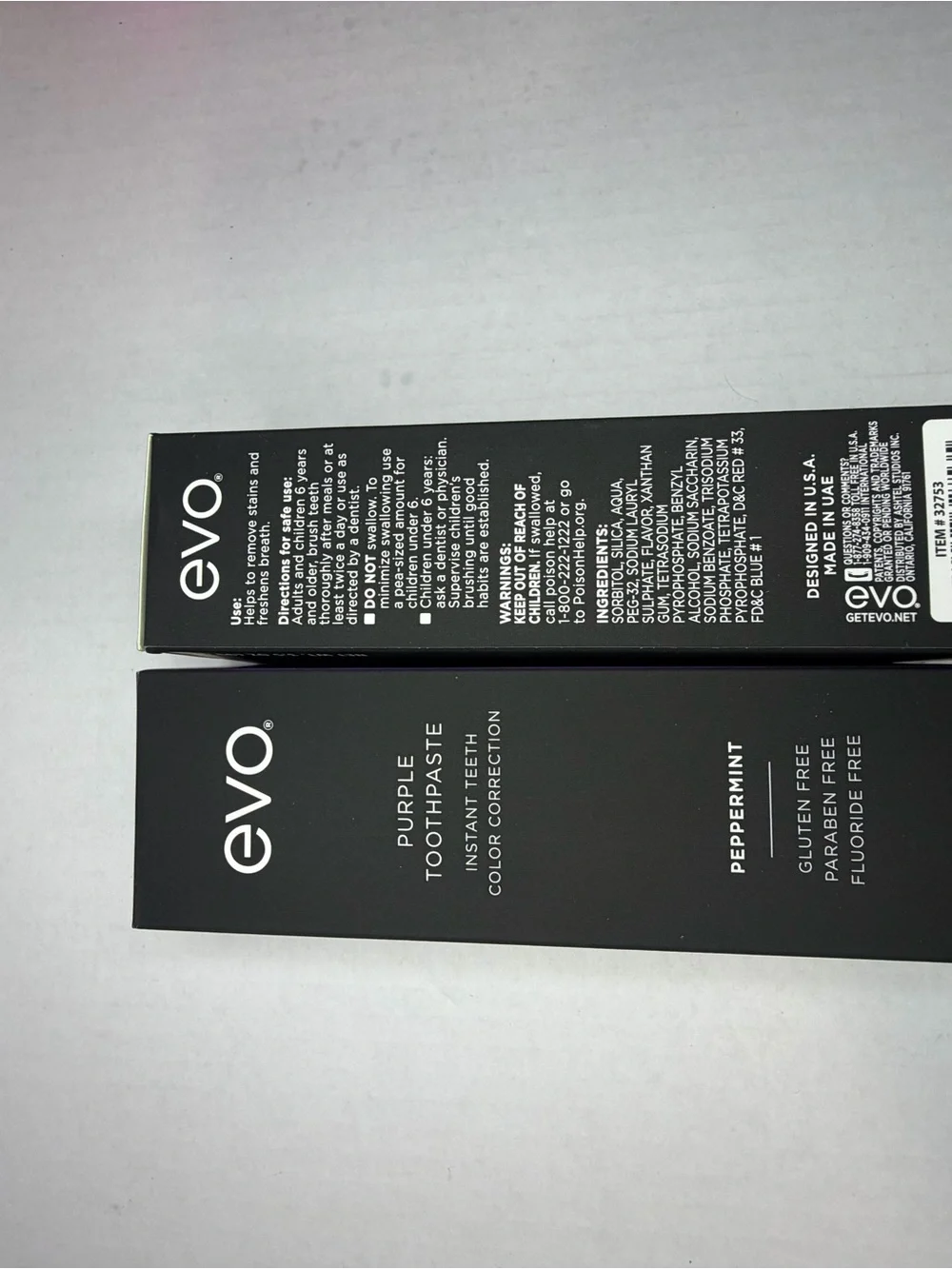 2 pk evo Purple Toothpaste Peppermint - Purple
