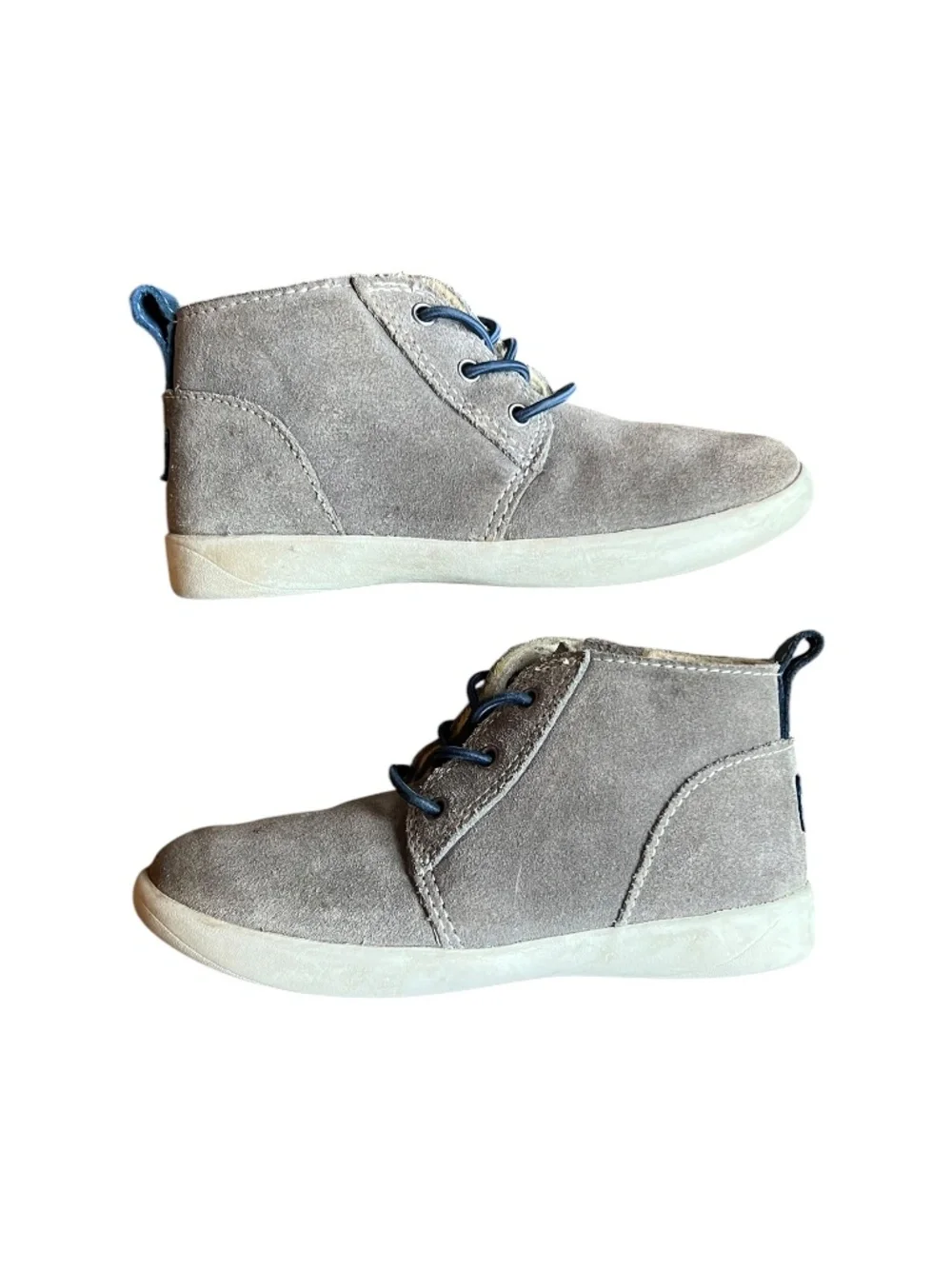 UGG Toddler Boys Gray Suede Chukka Boots Size 10 Side Zip Sneakers