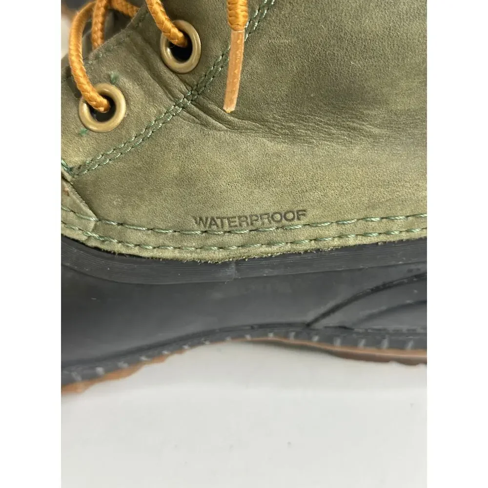 Sorel Cheyanne II Boots Mens 10.5 Surplus Green Waterproof Leather Rubber Shell