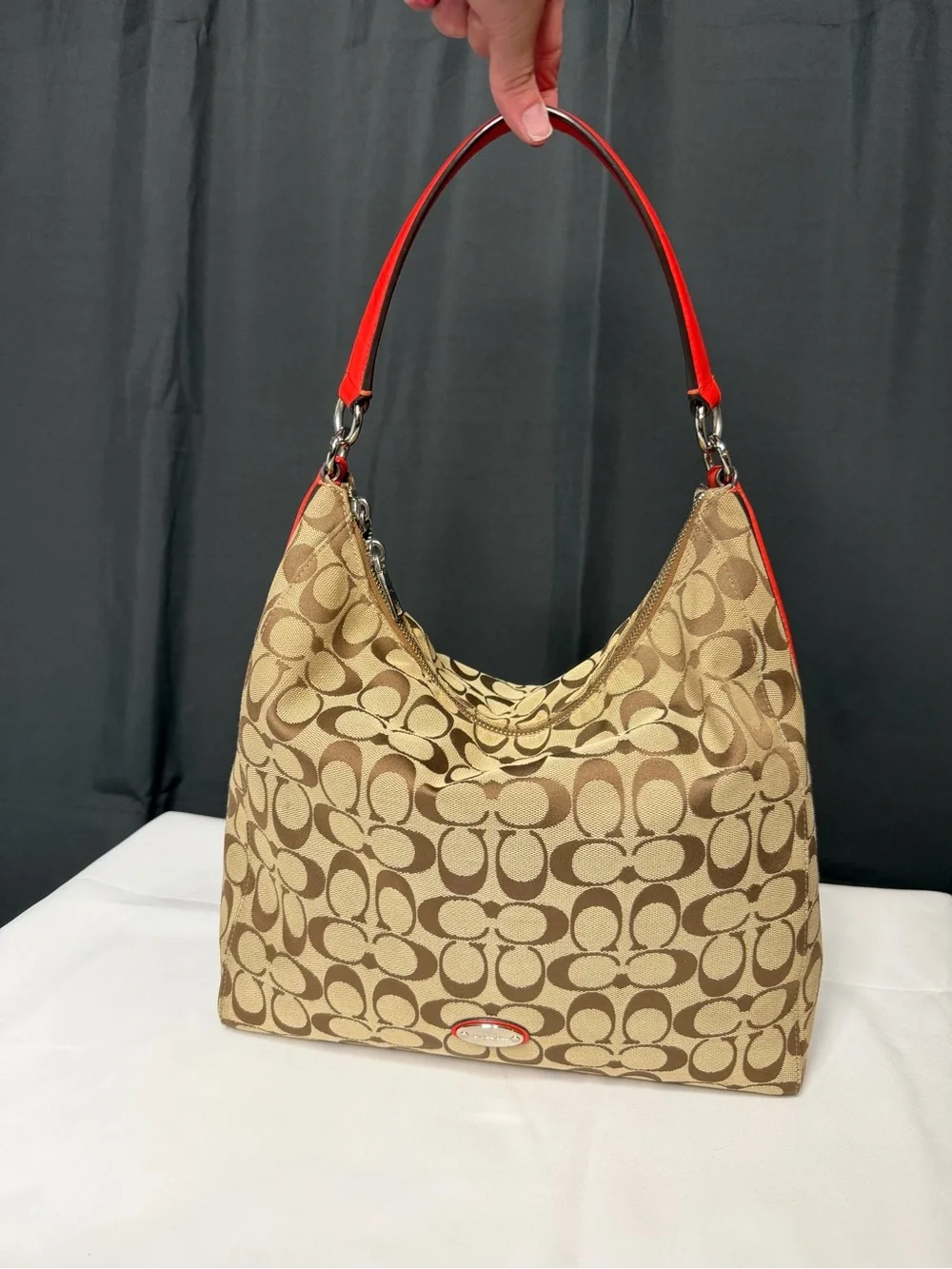 Coach jacquard hobo