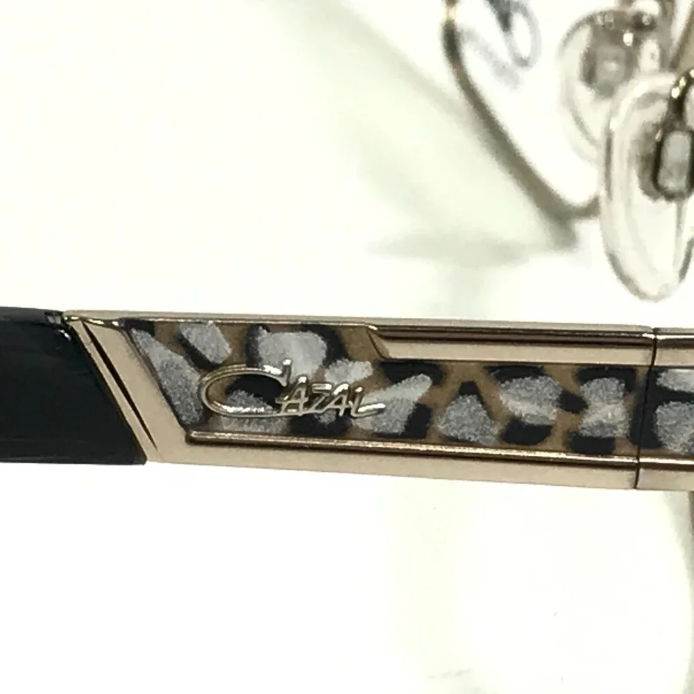 Cazal Eyeglasses Frames MOD.1219 COL.004 Black Gold Square Cat Eye 54-15-135