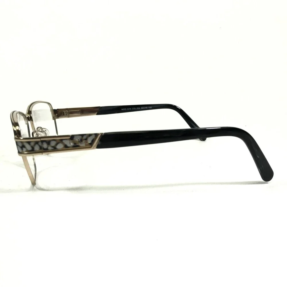 Cazal Eyeglasses Frames MOD.1219 COL.004 Black Gold Square Cat Eye 54-15-135