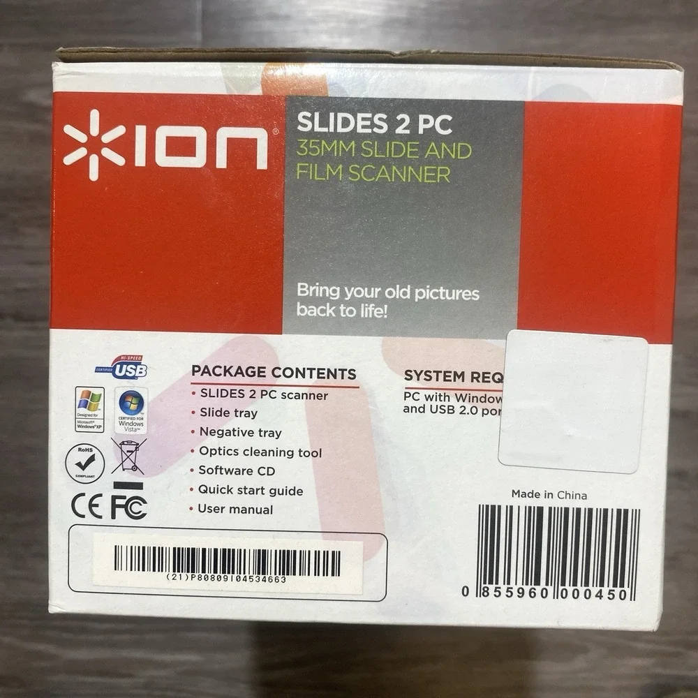 ION Slides 2 PC 35mm Slide and Film Scanner New In Box‎