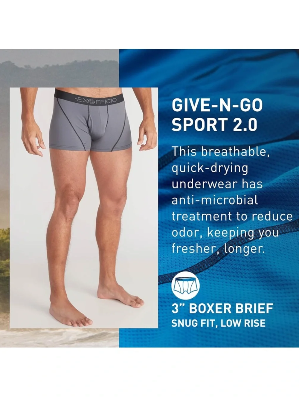 Exofficio lightweight boxer
