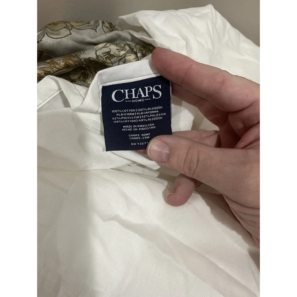 Chaps Ralph Lauren Cold Spring Paisley Gray Gold‎ King Bed Skirt