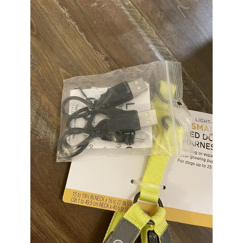 Boots & Barkley Light-Up LED ~Small Dog Harness~Rechargeable ~3 light patterns