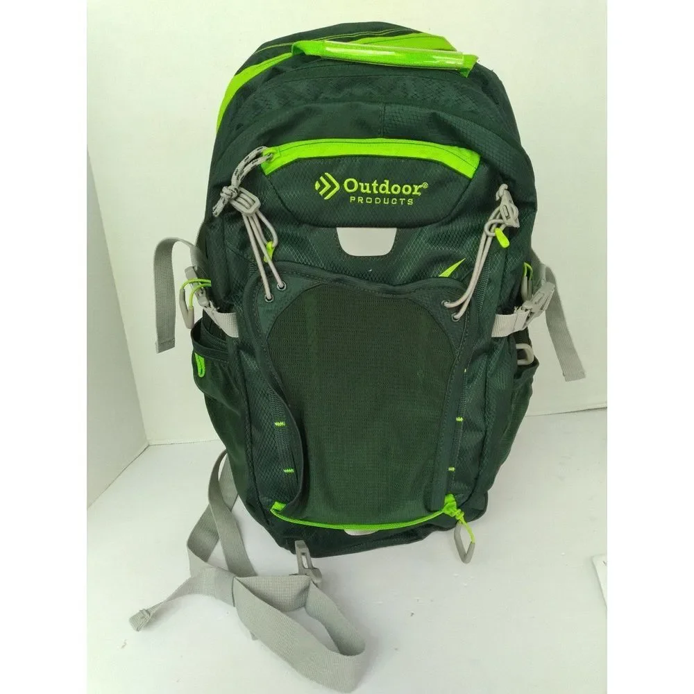 Outdoor Products Hiking Hydration Backpack Green 10x17x6‎