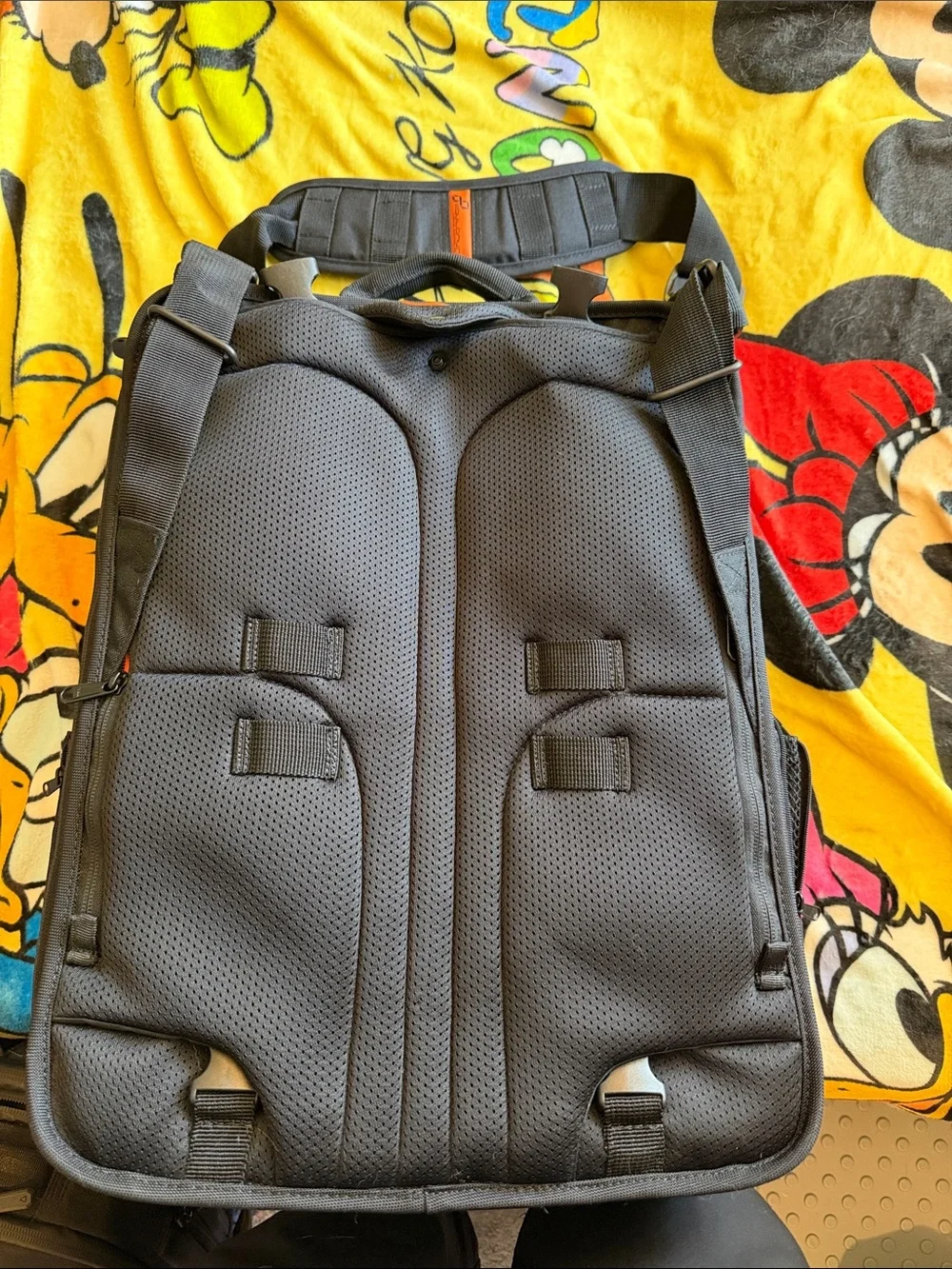 Equilibrium Urban Survival Gear Black/orange Backpack, lots of compartments, new