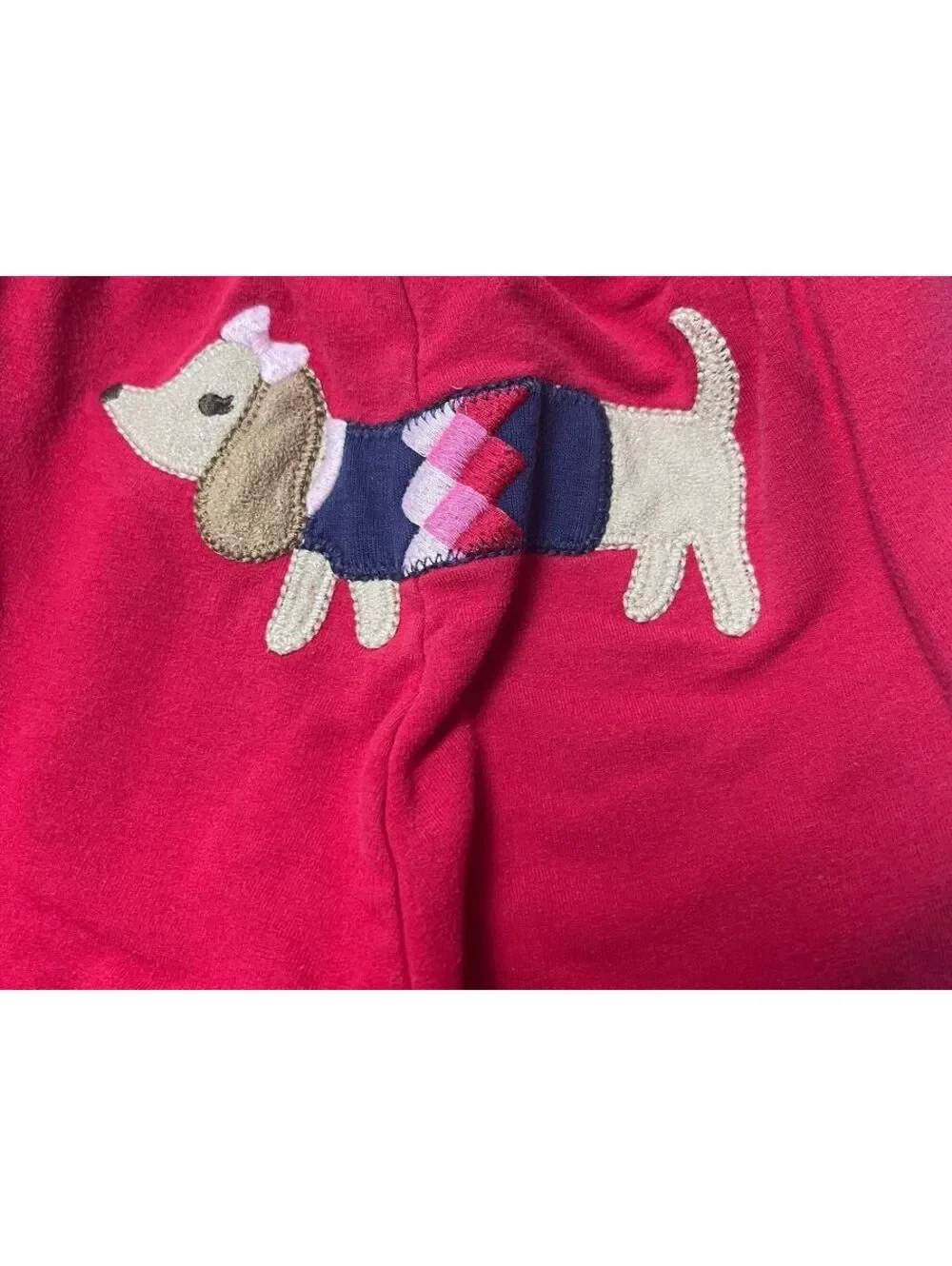 Vintage Red Gymboree Scottie Dog Flare Pants Girls 4T