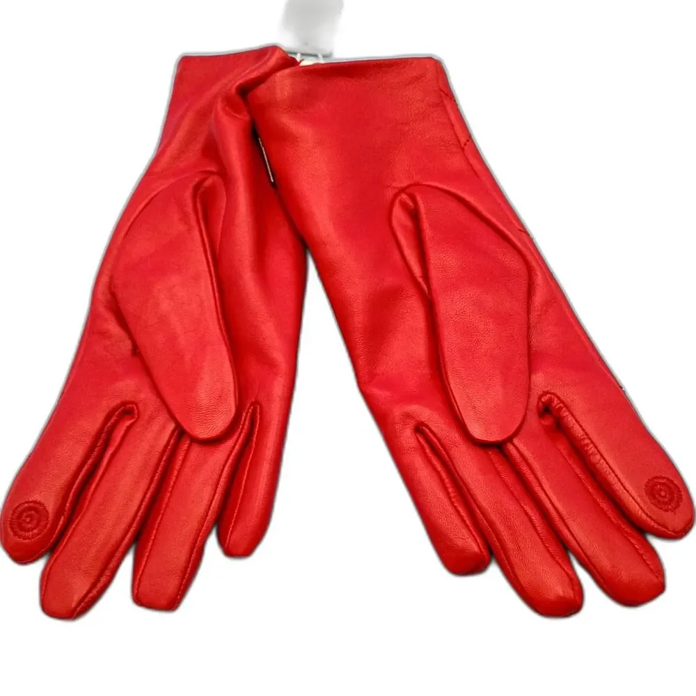 Chico's Red Leather Gloves - Size Small - NWT