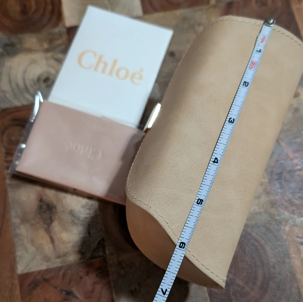Chloe Glass Case + Logo Lense Cloth  - No Glasses Included - Nwt ❤️