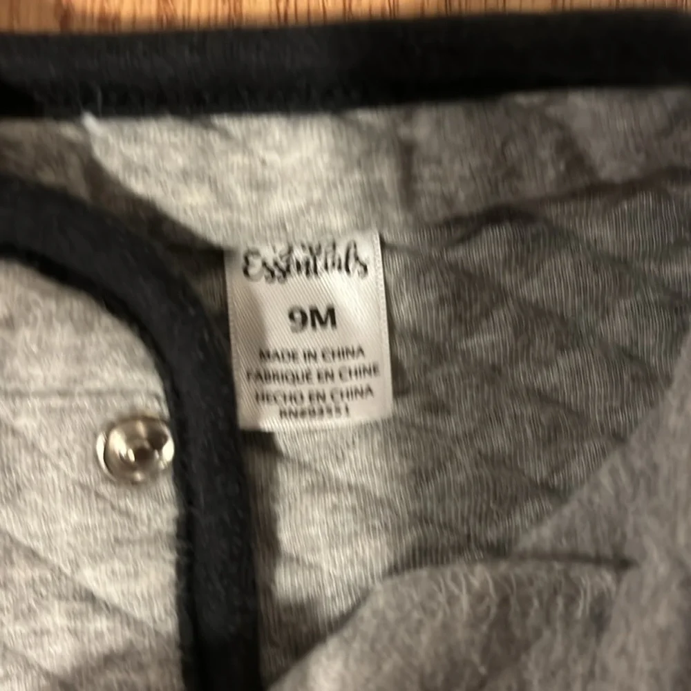 9 months baby Vests- 2 gray and one red. Warm and super cute!