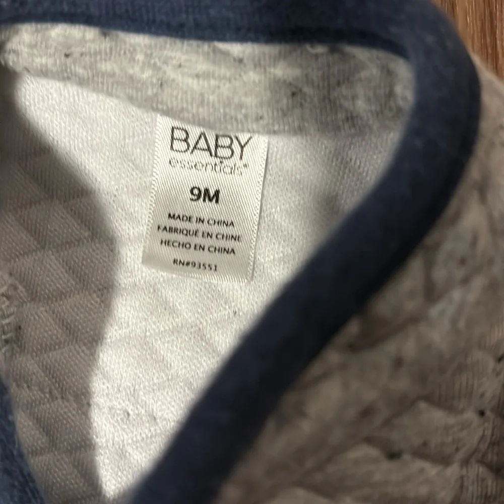 9 months baby Vests- 2 gray and one red. Warm and super cute!