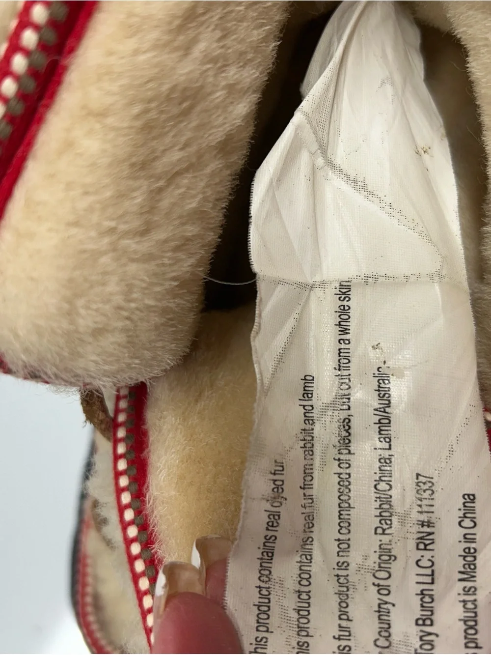 Tory Burch cozy shearling