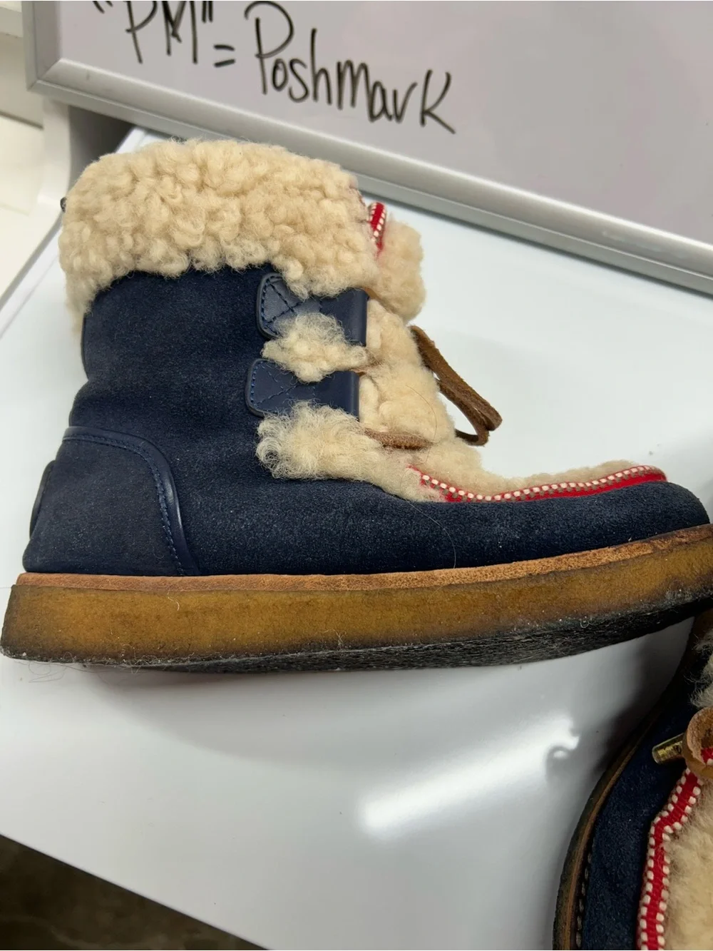 Tory Burch cozy shearling