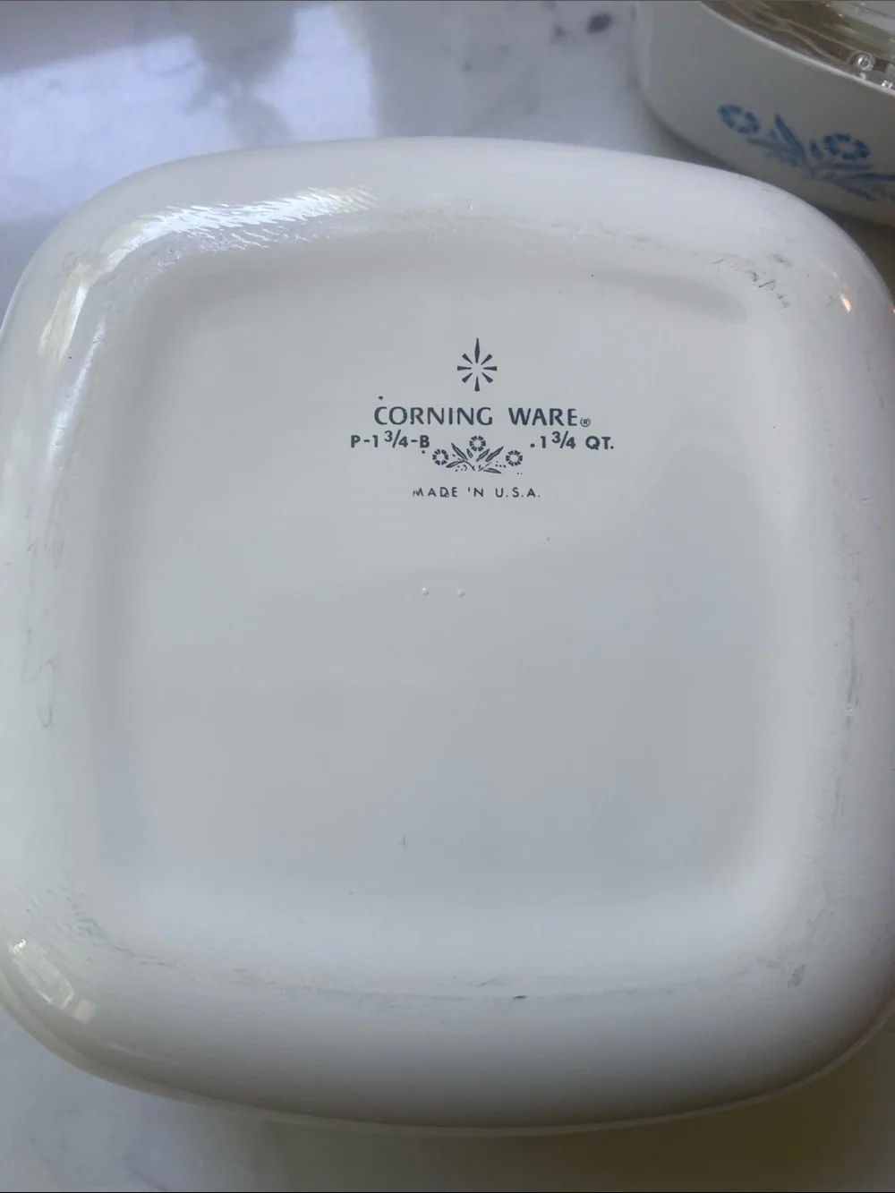 Corningware, blue flower set of two
