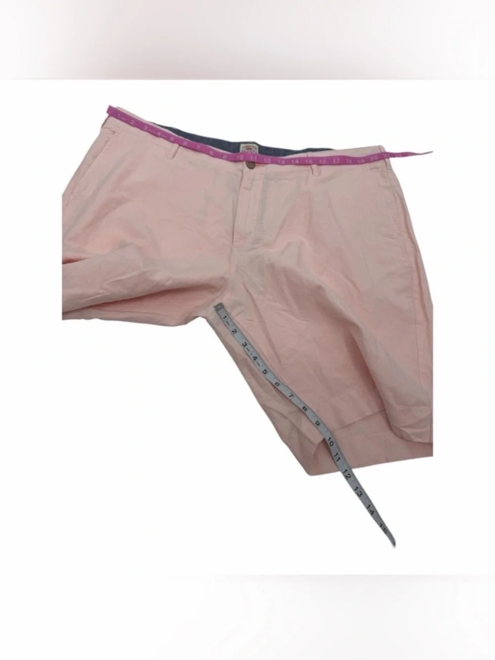 Faherty Malibu Linen Shorts Mens 40 Pink 9