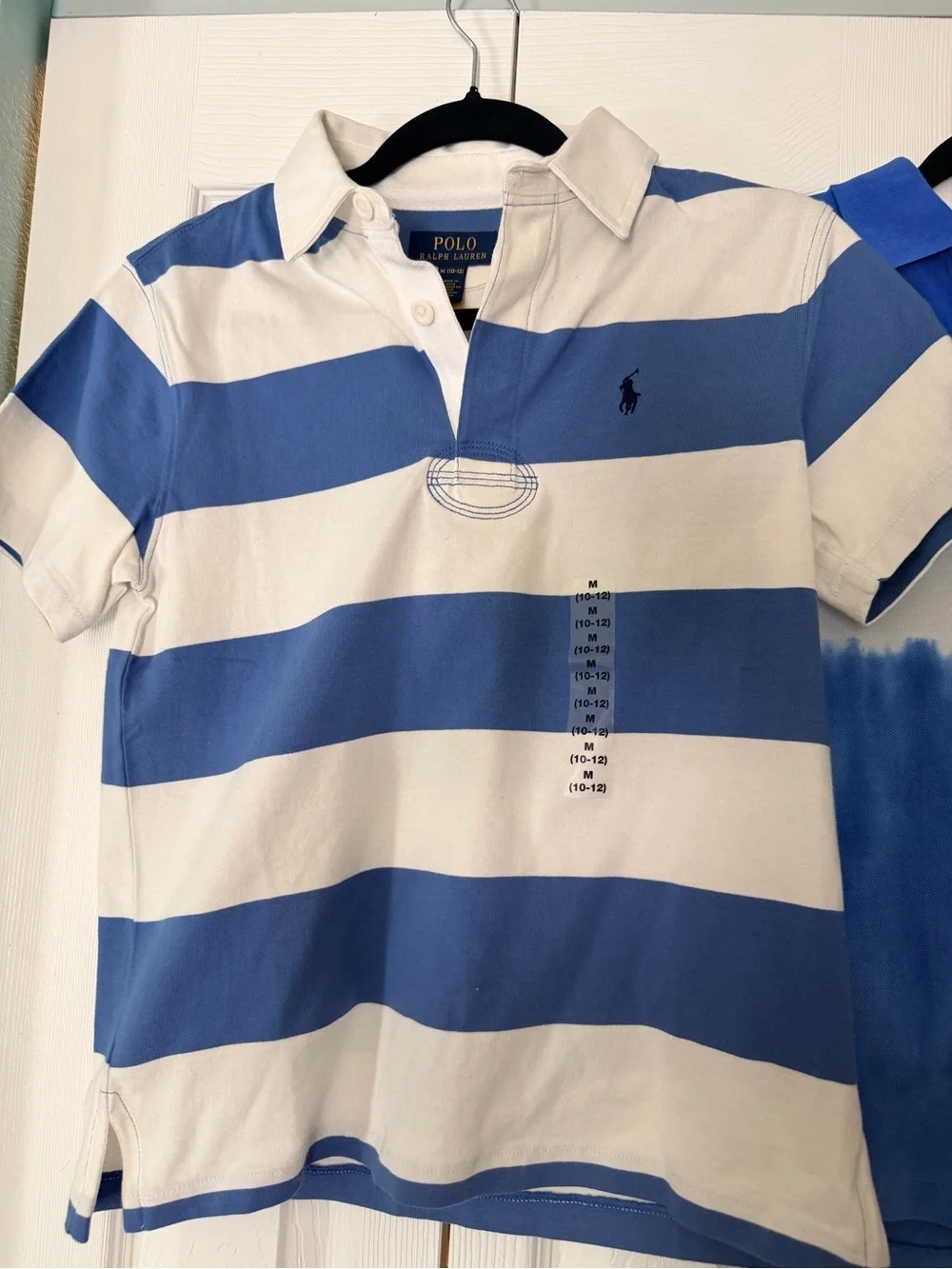 Ralph Lauren Polo Boys Blue & White Polos and Plaid 3 Shirt Set 100% Cotton NWT