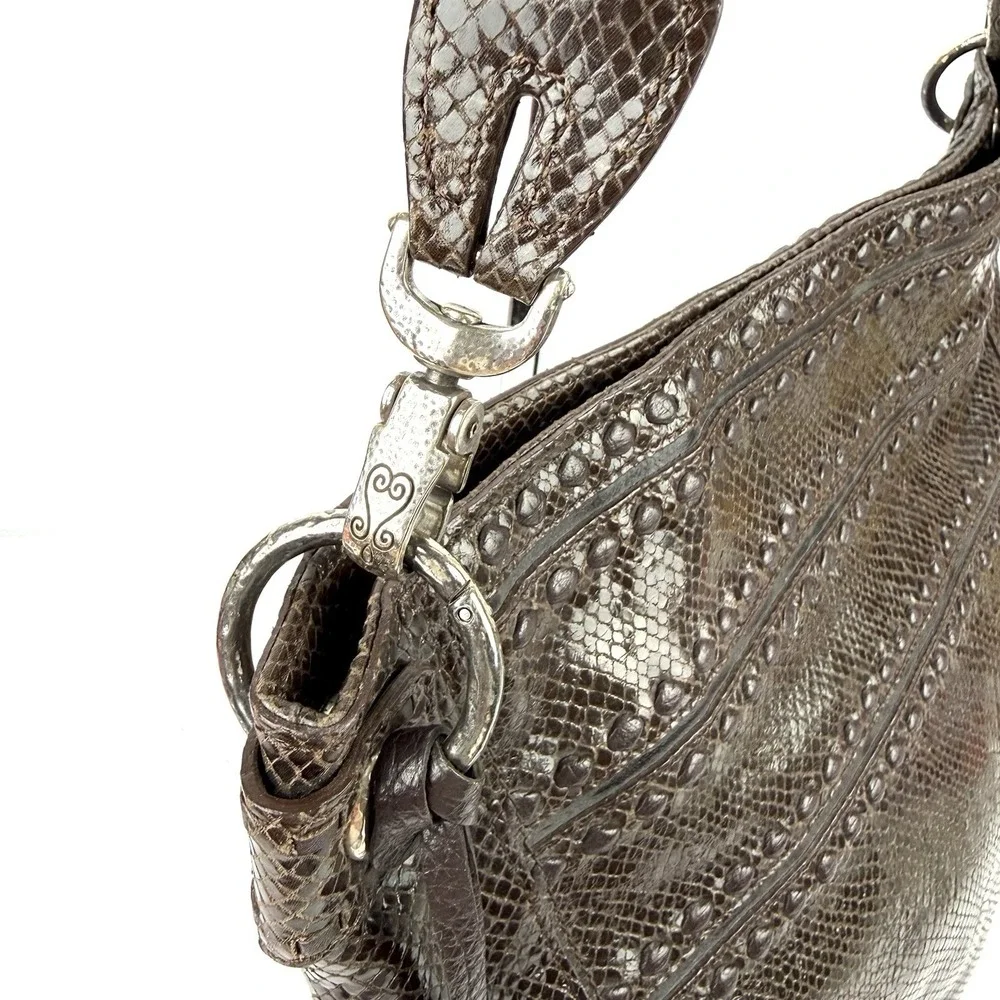 Brighton embossed snakeskin
