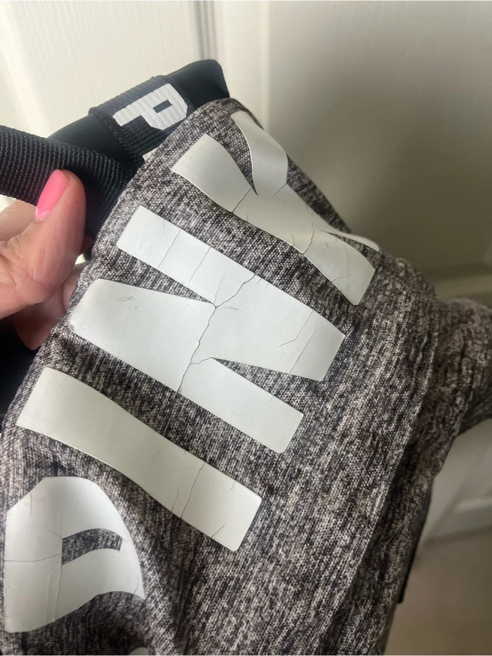 PINK Victoria's Secret Heather Gray & Black Classic Backpack