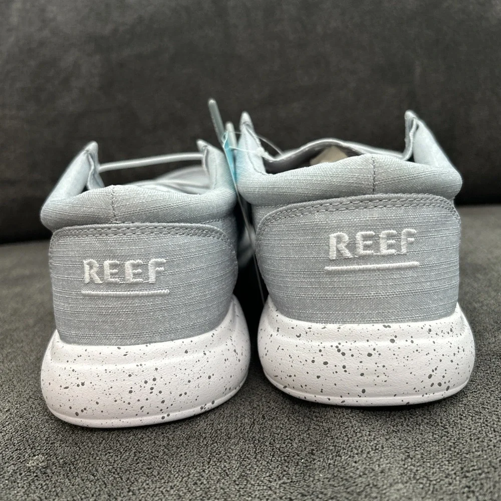 Reef Cushion Breakwater Men 9 Grey Boat Shoes Relaxed Fit Easy On Off New CJ4500
