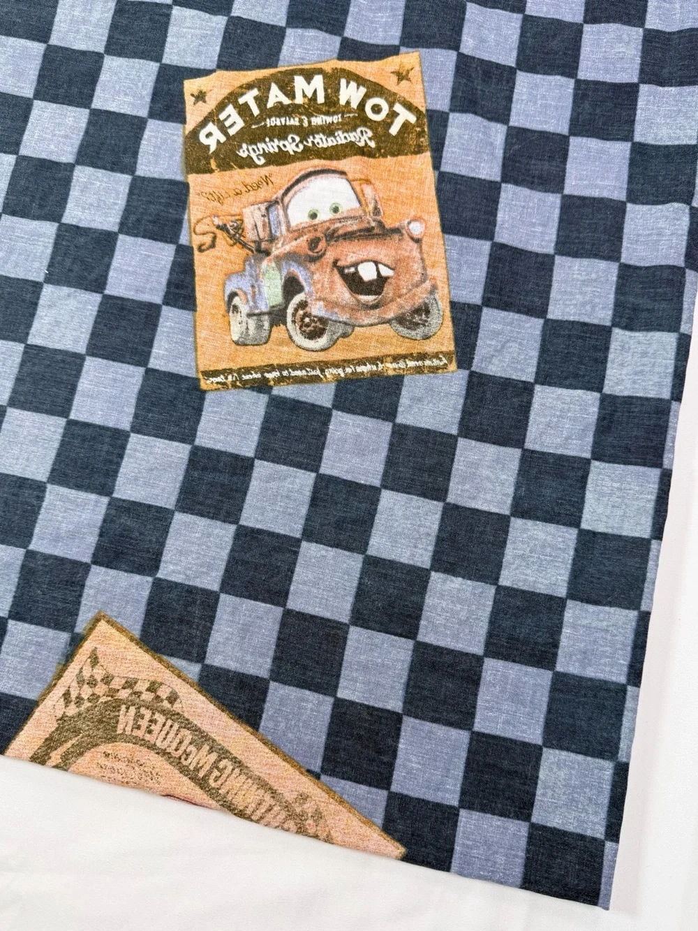 Vintage Disney Pixar checkered vintage tow