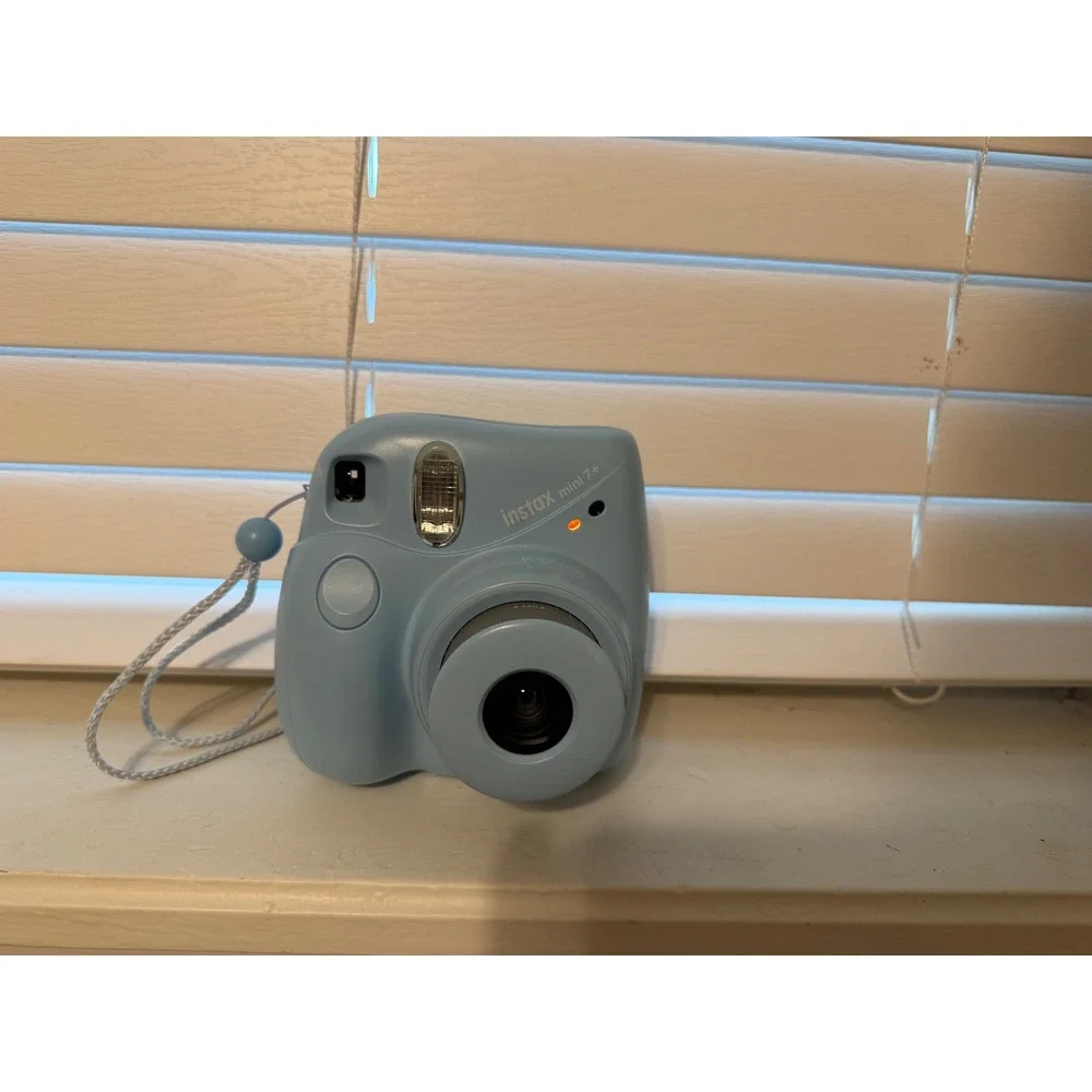 Fujifilm Instax Mini 7+ Instant Film Camera Light Blue Pastel Point and Shoot