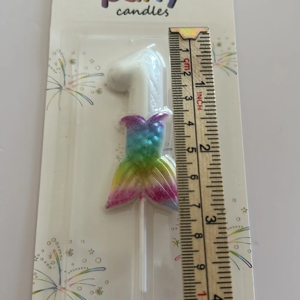 Mermaid Number 1 Birthday Candle.  BRAND NEW Happy 1st. Birthday.