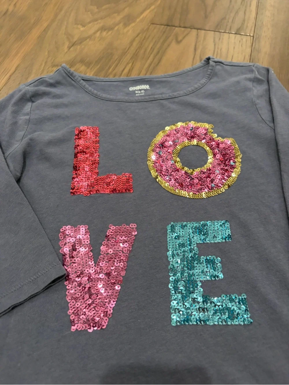 Gymboree Girls Gray Sequin 