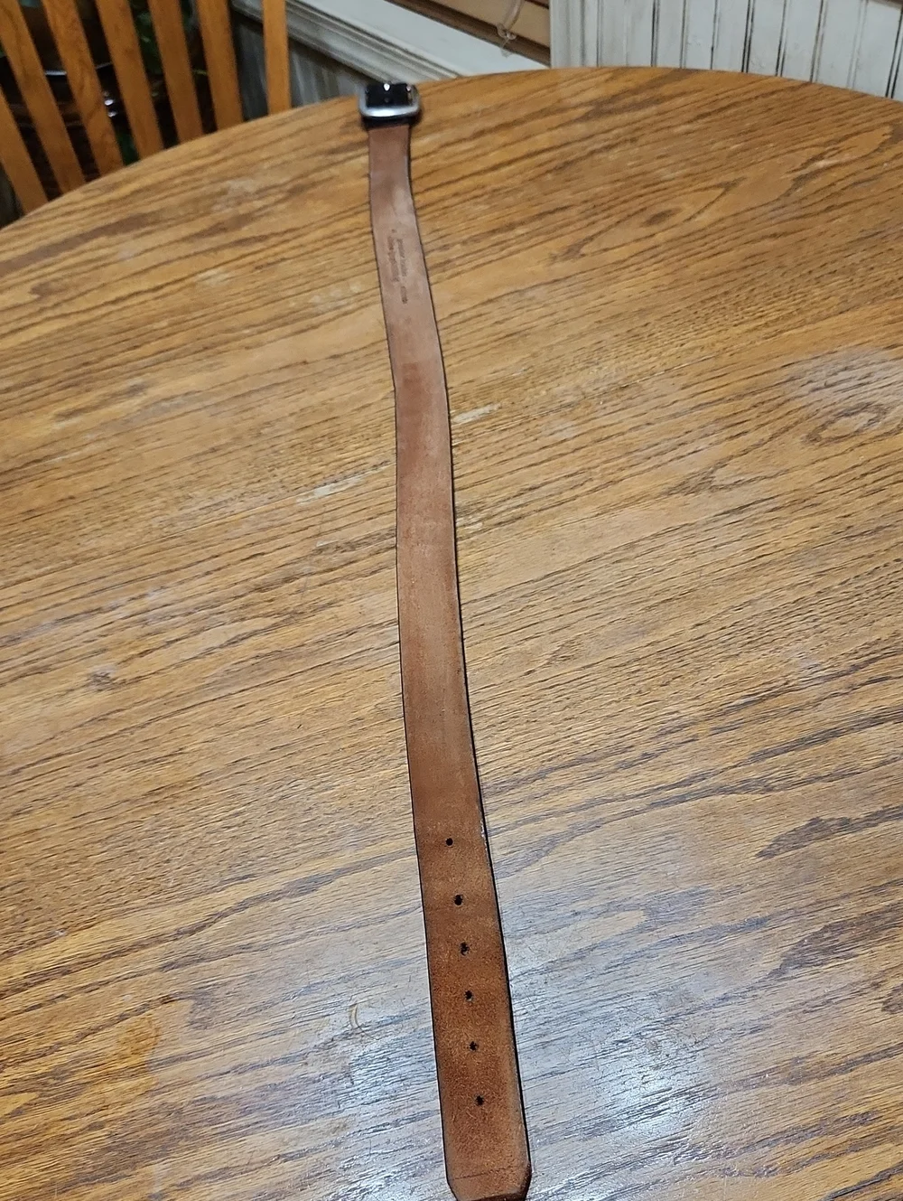Genuine Leather Classic Broen Embossed Leather Men's Belt Size 34