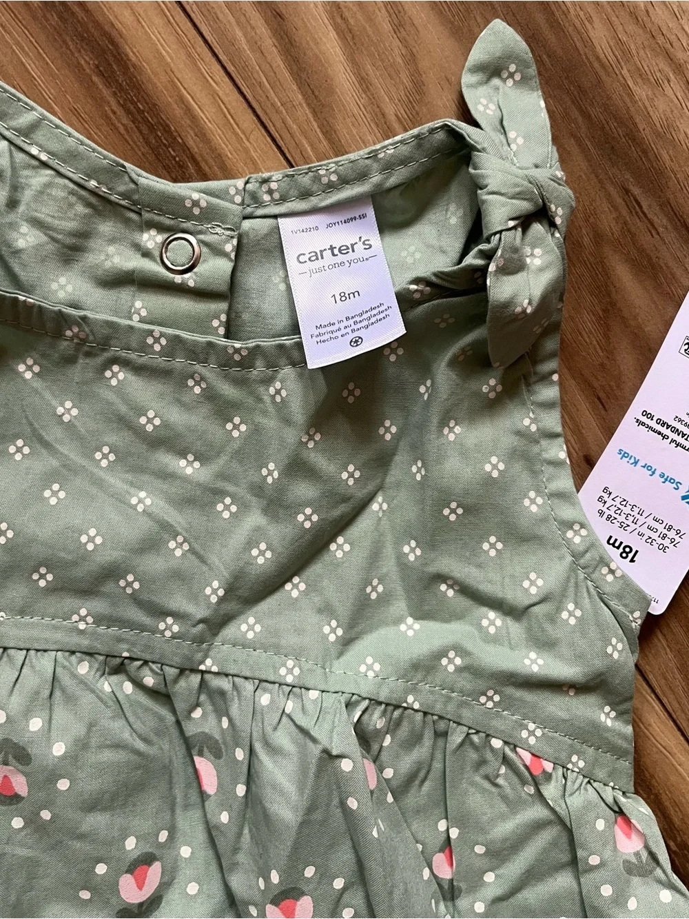 Carter's Green Floral dress