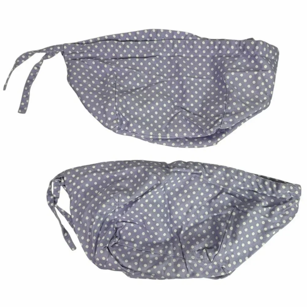Pottery Barn Kids Sabrina Medium Basket liners (2)  Purple White Polka Dot