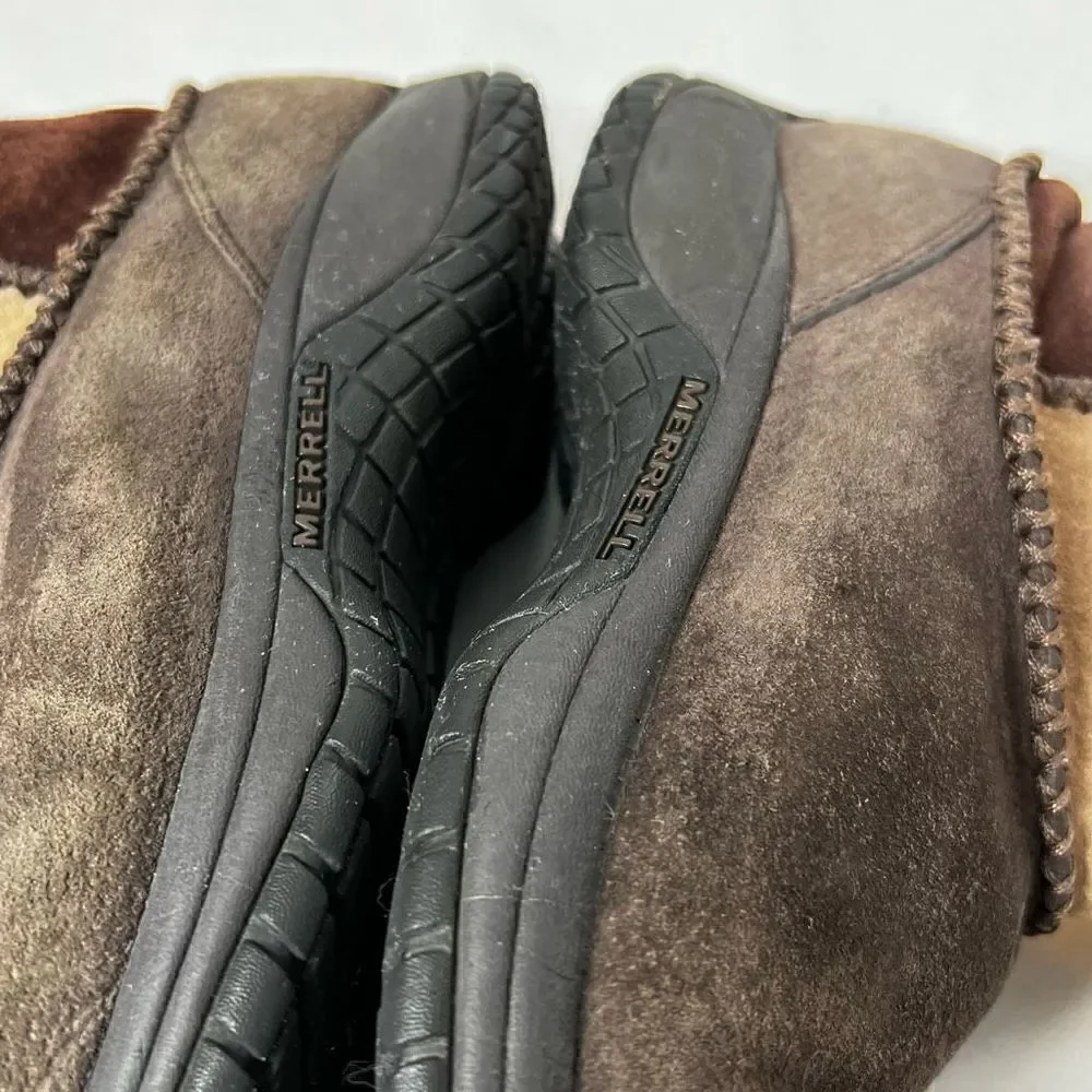 Merrell encore stitch high express fur lined suede boots size 8