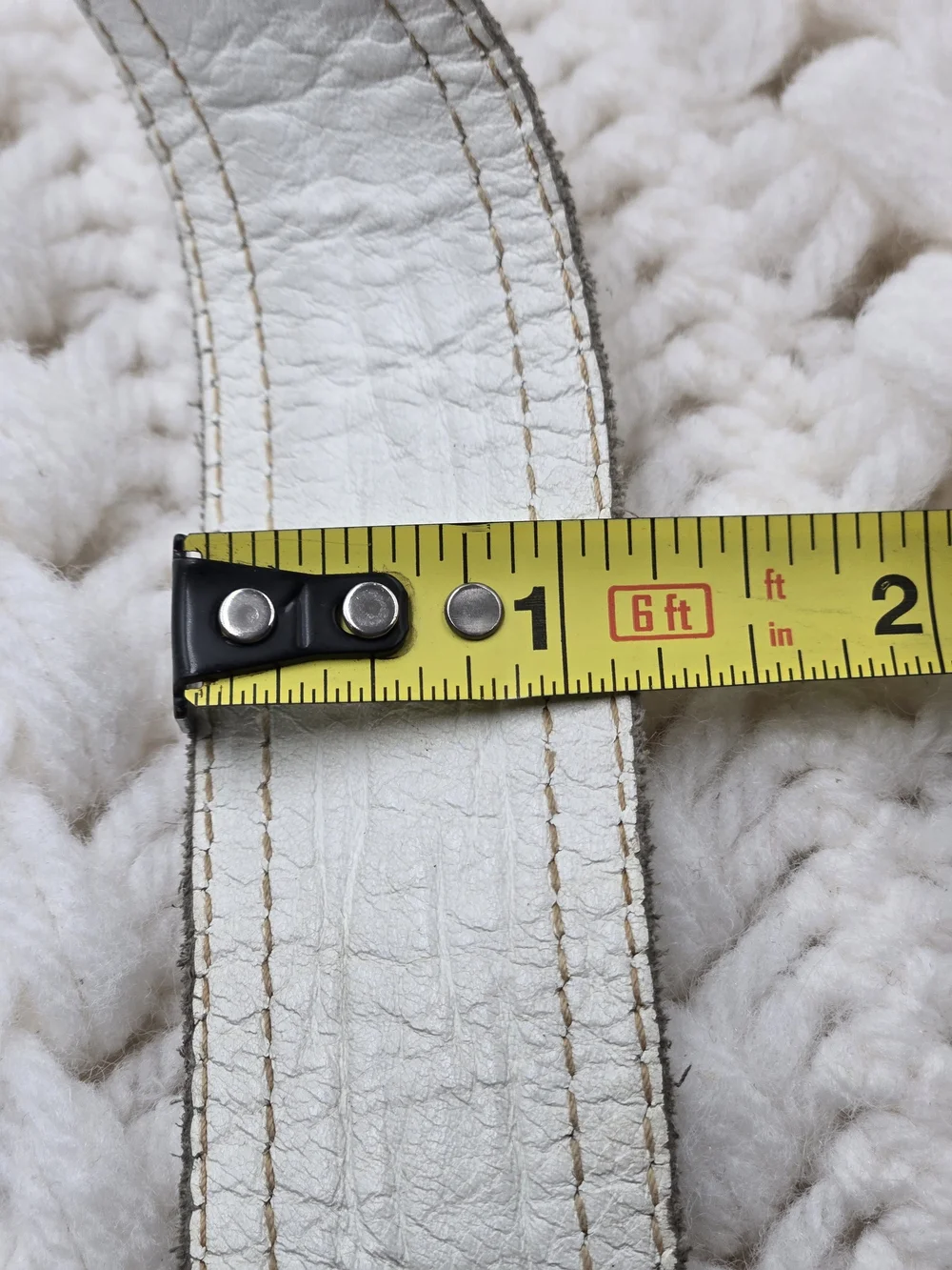 Gant White Leather Strap with Gold Double Buckles
