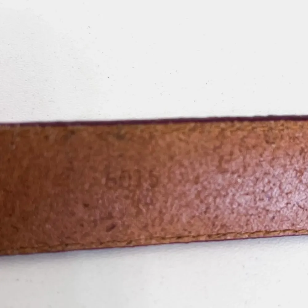 Vintage 90s‎ Talbots Artsy Western Womens Belt Size M Cognac Leather Skinny Work