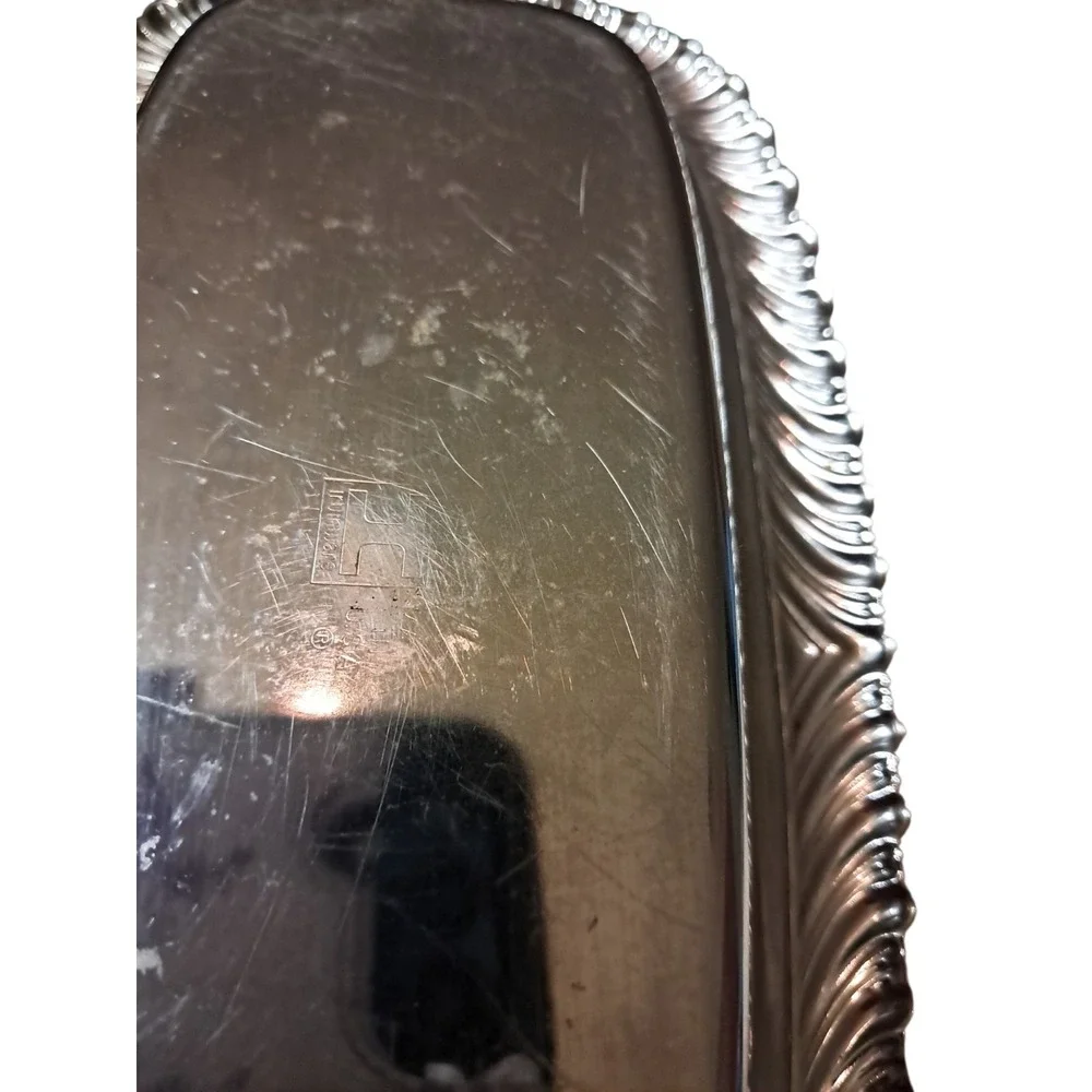 Vintage Chrome Plated Butter Dish & Lid  Irvingware Made In‎ USA Glass Insert