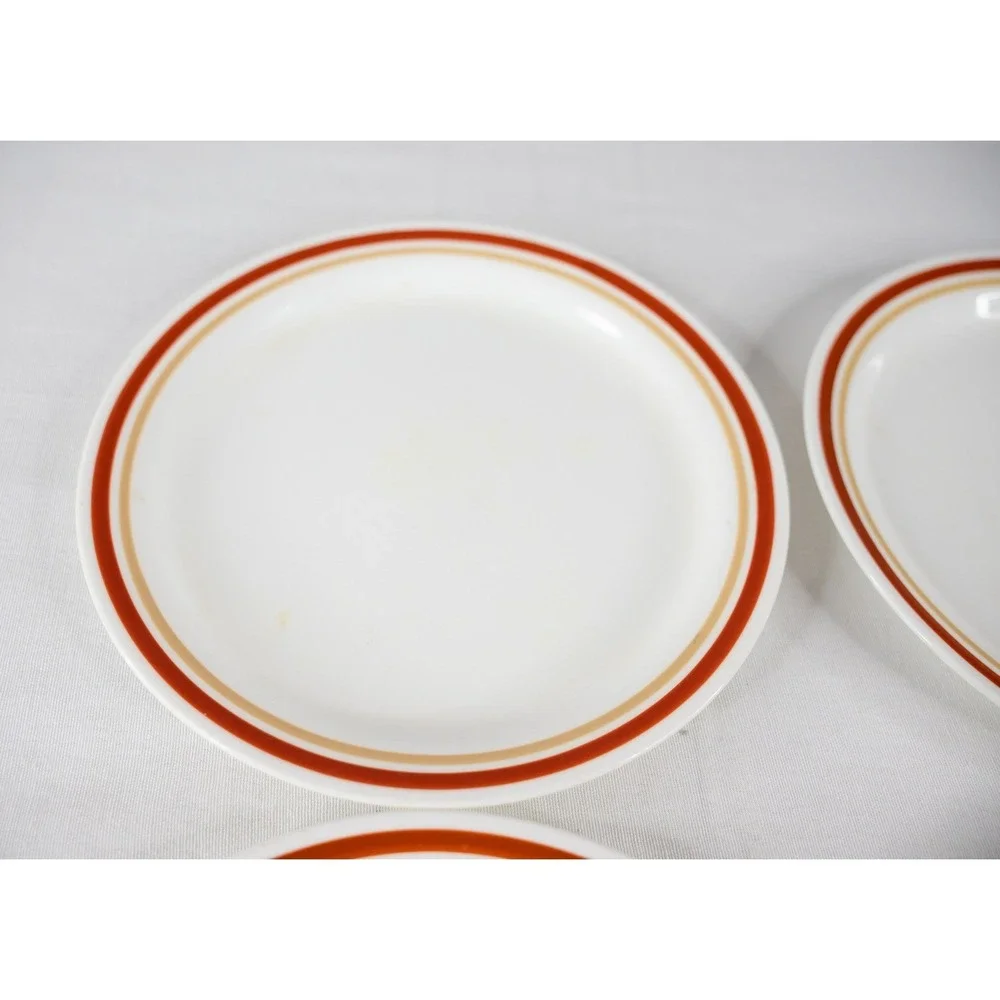Vintage Corelle Dinnerware Set Cinnamon‎ Chestnut White Orange 16pc plates bowls