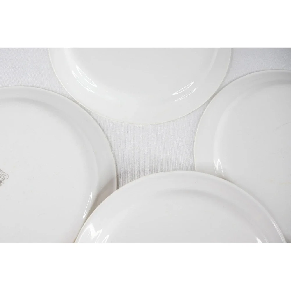 Vintage Corelle Dinnerware Set Cinnamon‎ Chestnut White Orange 16pc plates bowls