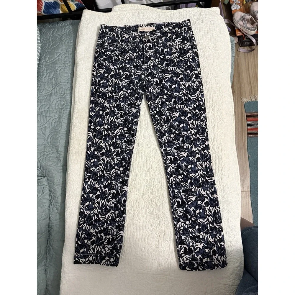 Tory‎ Burch Women's Pants Size 24 (XS) AOP Floral Printed Straight Multicolor