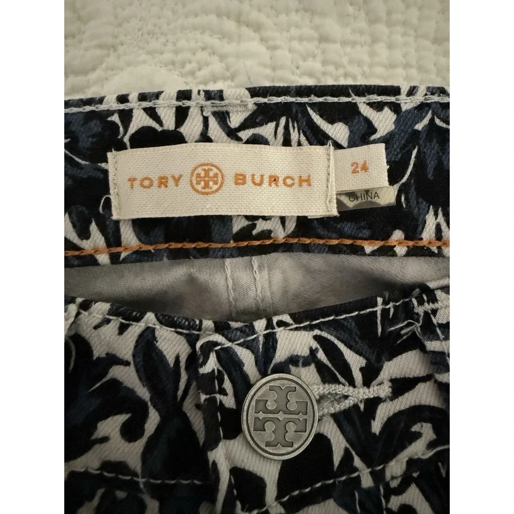 Tory‎ Burch Women's Pants Size 24 (XS) AOP Floral Printed Straight Multicolor