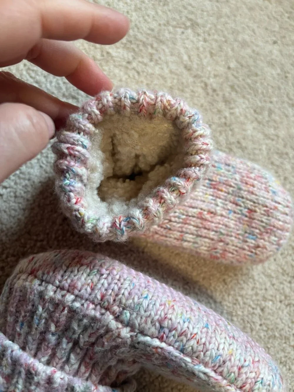 Bombas Pink Kids Slipper Booties Size 5