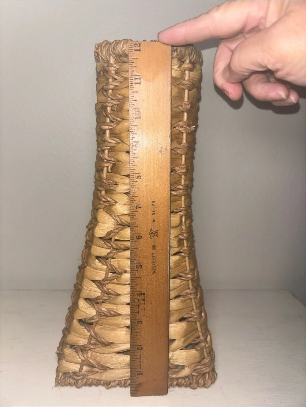Handwoven Golden Brown Decorative Vase